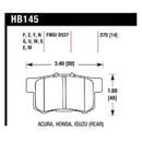 Hawk High Performance Street (HPS) Brake Pads for Rear Honda Applications