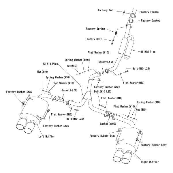 HKS Legamax Premium Cat-Back Exhaust - 2015+ WRX / STI