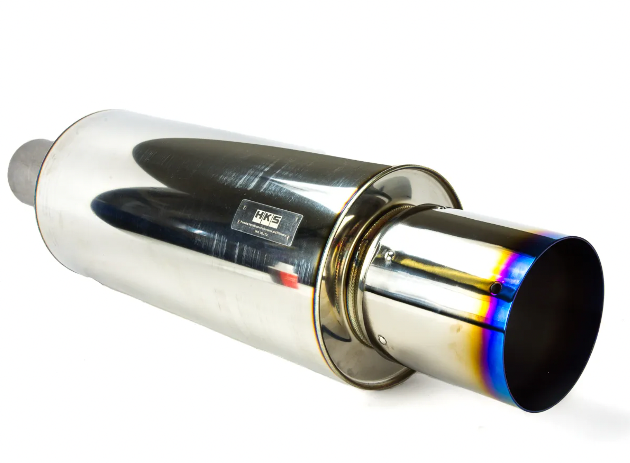 HKS Universal Stainless 130mm x 350mm Hi Power Titanium 94mm Tip