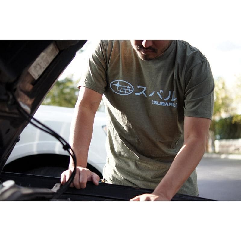 Kami Speed Subaru Mens T-Shirt in Military Green