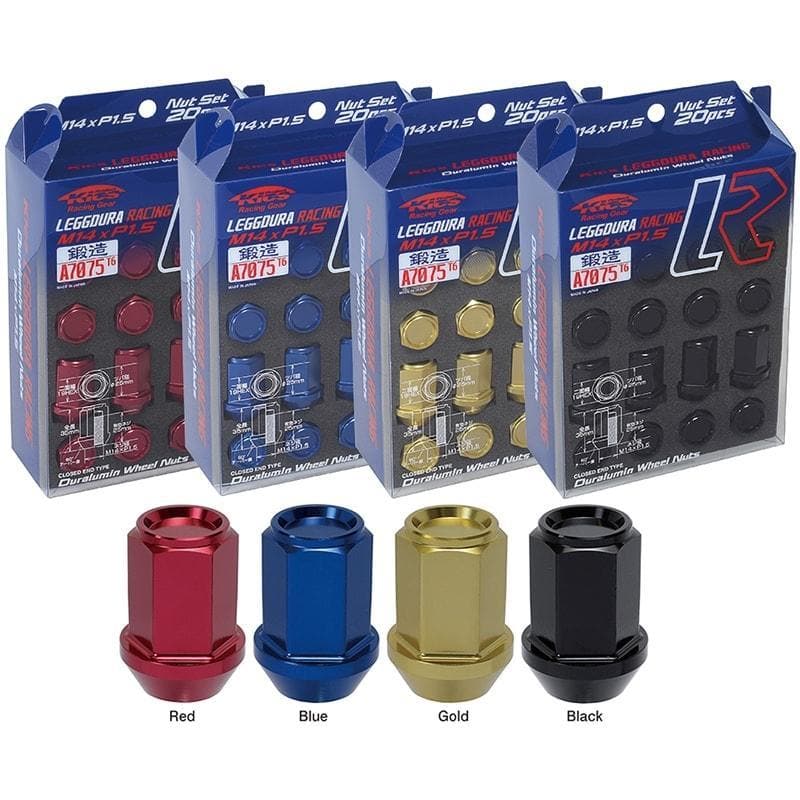 Kics Leggdura Racing Gold Lug Nuts in M14x1.5