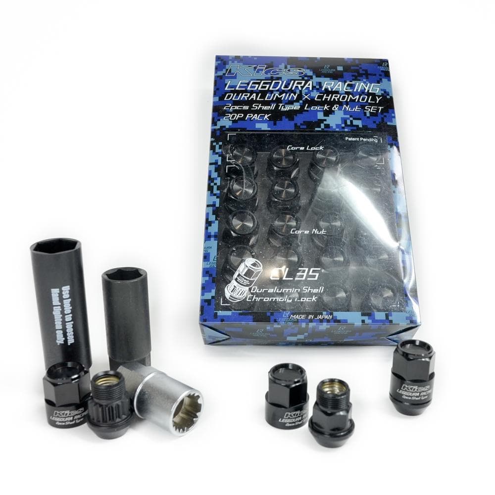 Kics Leggdura 2-Piece 35mm 12X1.50 Black Lugnuts