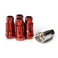Muteki Open Ended SR48 Locking Nuts 12x1.25 Red Chrome