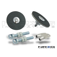 NRG Innovations Carbon Fiber Hood Pins w/ Locks