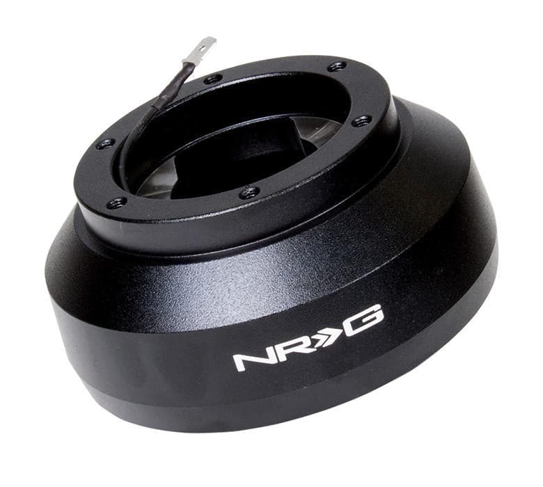 NRG Short SRS Clock Spring Resistor & Gen 2.0 Black Quick Release Kit - Fix Airbag Light, Steering Wheel Hub Adapter