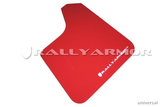 Rally Armor UR Red Mud Flap White Logo - Universal