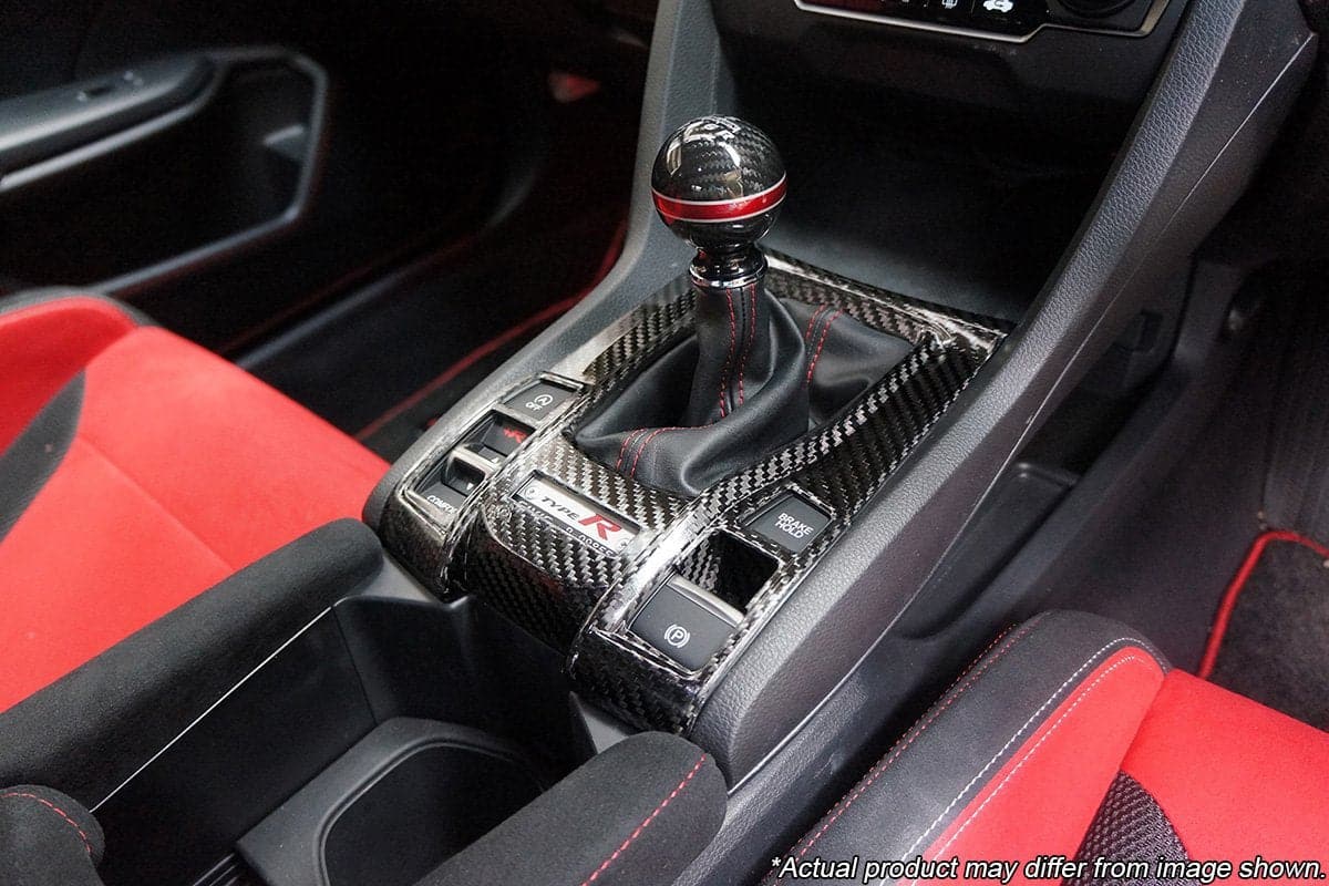 Revel GT Dry Carbon Shifter Panel Cover | 2017+ Honda Civic Type R (1TR4GT0AH01)