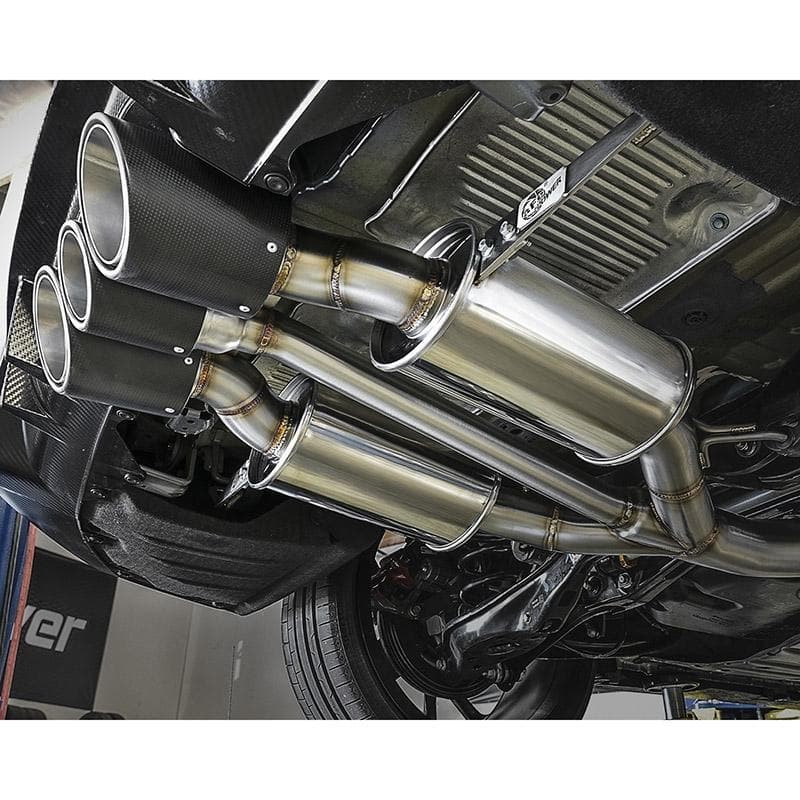 Takeda CF Tip Cat-Back Exhaust by aFe Power for 2017+ Honda Civic Type R