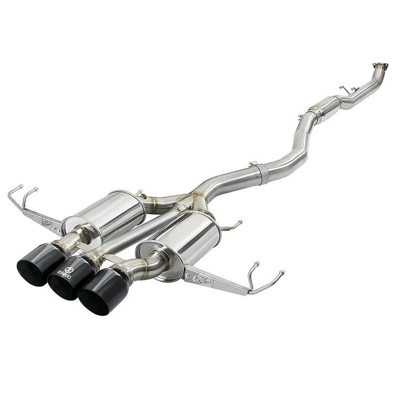 Takeda Black Tip Cat-Back Exhaust by aFe Power for 2017+ Honda Civic Type R