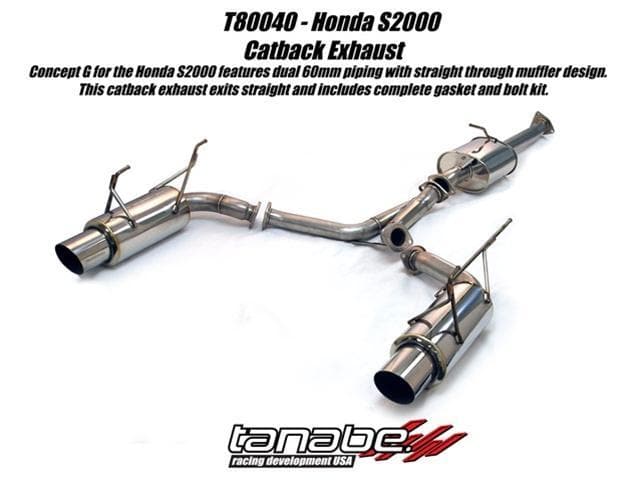 Tanabe Medalion Concept G Cat-Back S2000 00-05 60mm-50mm