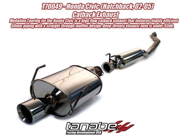 Tanabe Medalion Touring Cat-Back Civic SI Hatchback 02-05 60mm