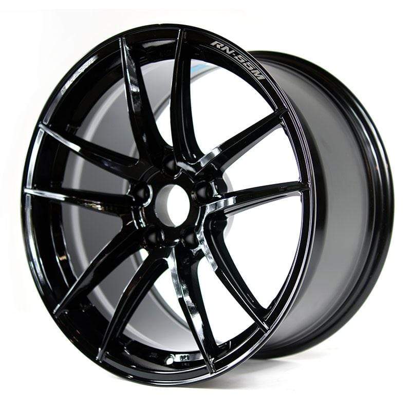 WedsSport RN-55M 18x9 +45 5x120 in Gloss Black for Civic Type R