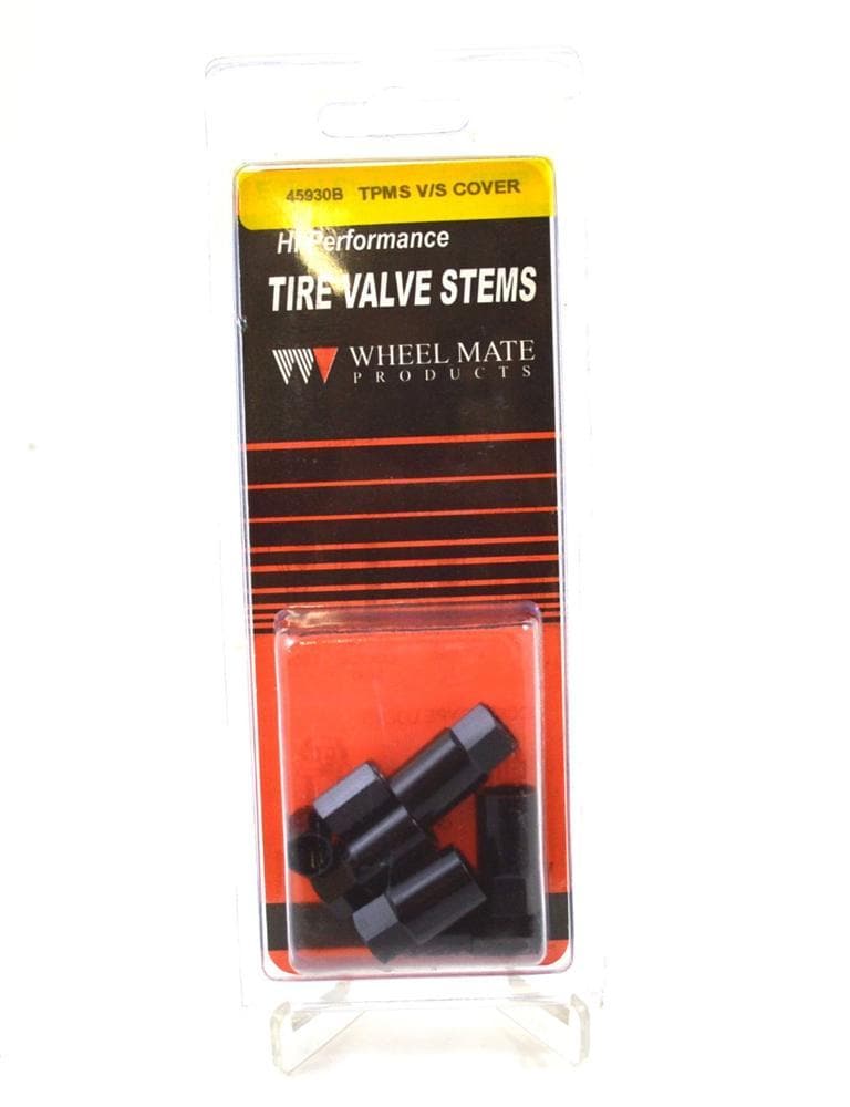 Wheel Mate TPMS Color Valve Stem Sleeve and Cap Kit black