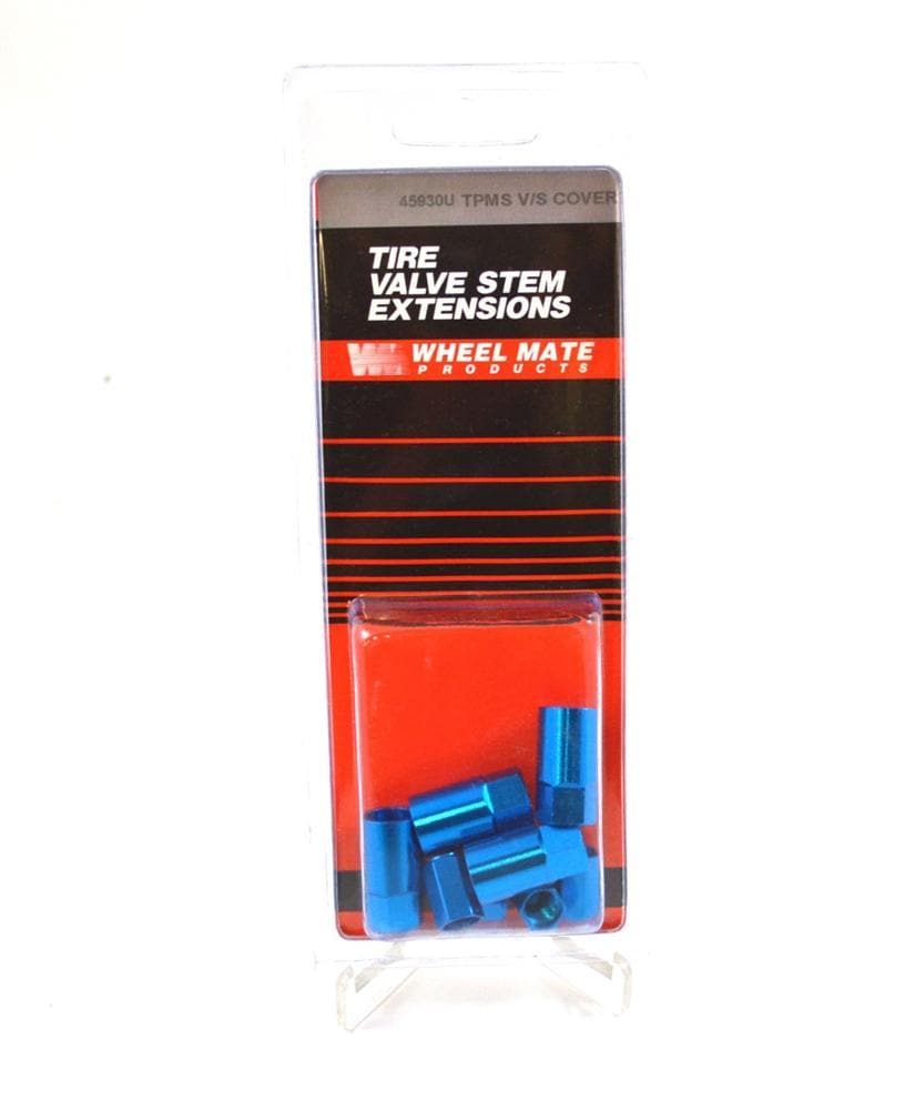 Wheel Mate TPMS Color Valve Stem Sleeve and Cap Kit blue