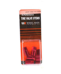 Wheel Mate TPMS Color Valve Stem Sleeve and Cap Kit red