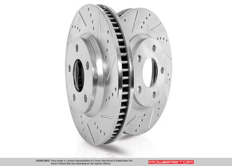 PowerStop Subaru 22+ WRX & 19-21 Forester Front Evolution Drilled & Slotted Rotors - Pair