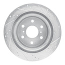 R1 Concepts Cadillac Escalade EXT Rear Left Drilled & Slotted Silver Brake Rotor (Part Number: RNC631-48053L)