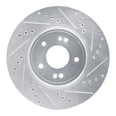 R1 Concepts Genesis G70 Front Right Drilled & Slotted Silver Brake Rotor (Part Number: RNC631-21040R)