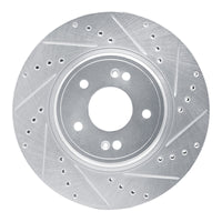R1 Concepts Genesis G70 Front Right Drilled & Slotted Silver Brake Rotor (Part Number: RNC631-21040R)