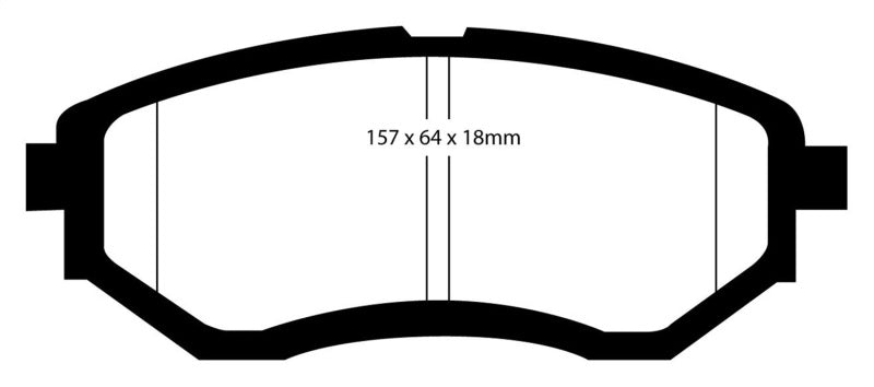 EBC Redstuff Ceramic Low Dust Front Brake Pads for Subaru Legacy and WRX 2005-2007