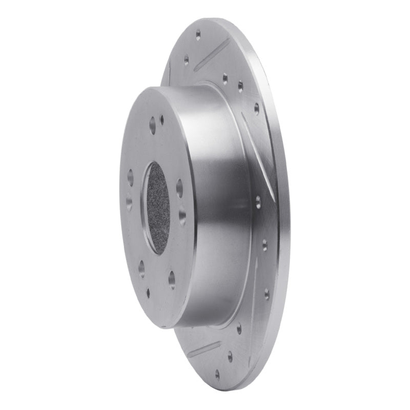 R1 1997-2006 Acura RSX Rear Left Drilled & Slotted Silver Brake Rotor