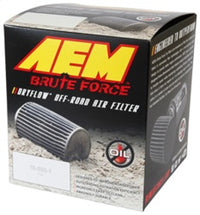 AEM Induction Brute Force Dryflow Conical Air Filter - 6-inch Base OD, 3.5-inch Flange ID, 5.25-inch Height
