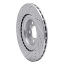 R1 2017-2025 Alfa Romeo Stelvio Rear Right Drilled & Slotted Silver Brake Rotor