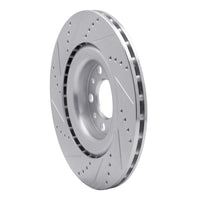 R1 2017-2025 Alfa Romeo Stelvio Rear Right Drilled & Slotted Silver Brake Rotor