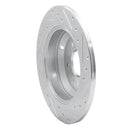 R1 Concepts Genesis G70 Rear Left Drilled & Slotted Silver Brake Rotor (Part Number: RNC631-21041L)