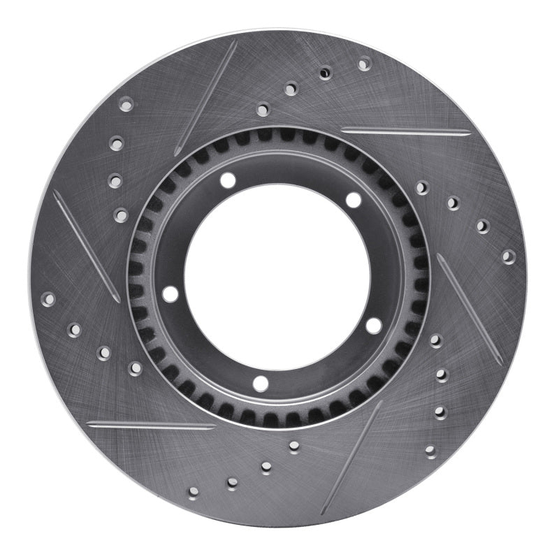 R1 Concepts 67-88 Porsche 911 Front Right Drilled & Slotted Silver Brake Rotor (Part No. RNC631-02001R)