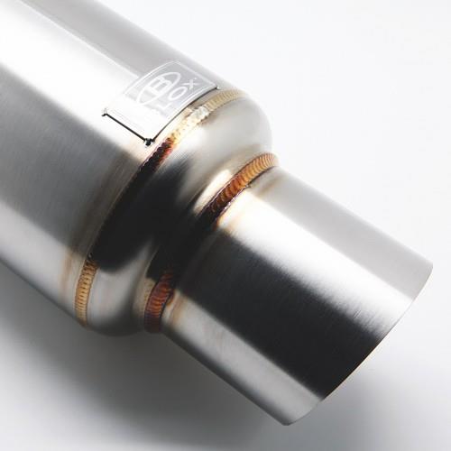 BLOX Racing 2.5-Inch Mini Race Muffler for Automotive Performance