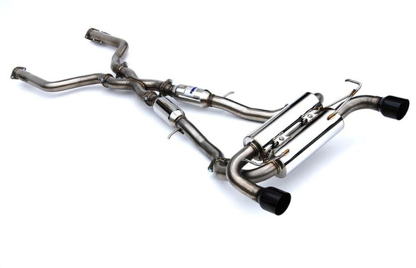 Invidia 2022+ Nissan Z 70mm Gemini Cat Back Exhaust - Single Layer Black Tip (HS22N4Z7GM1SBL)
