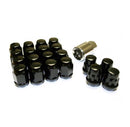 Project Kics 16 LUGS + 4 LOCKS Black Bullock And Nut Set - 12X1.25 (W653B19)