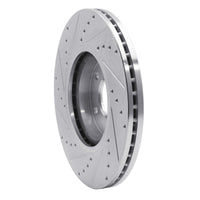 R1 2003-2023 Infiniti M35 Front Right Drilled & Slotted Silver Brake Rotor