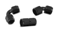Vibrant -10AN Female 90 Degree Union Adapter (AN to AN) - Anodized Black Only