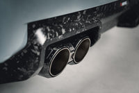 Akrapovic BMW M2 Coupe (G87) Tail Pipe Set - Chopped Carbon with Titanium Octagonal and Classic Cylindrical Designs