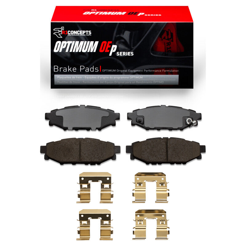 R1 2005-2023 Subaru Crosstrek Rear R1 Optimum OE Pads & Hardware Kit
