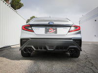aFe POWER Takeda 3-Inch to 2-1/2-Inch 304 Stainless Steel Cat-Back Exhaust System with Black Tips for Subaru WRX 2022-2024
