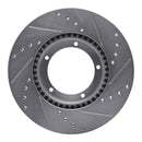 R1 Concepts Porsche 924 Front Left Drilled & Slotted Silver Brake Rotor (Part Number: RNC631-02001L)