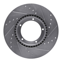 R1 Concepts Porsche 924 Front Left Drilled & Slotted Silver Brake Rotor (Part Number: RNC631-02001L)