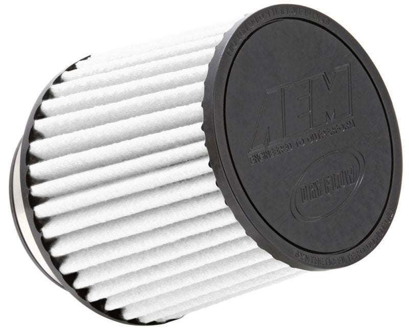 AEM Induction Brute Force Dryflow Conical Air Filter - 6-inch Base OD, 3.5-inch Flange ID, 5.25-inch Height