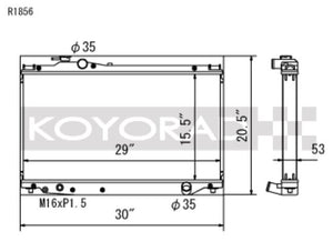 Koyo R1856 Radiator Koyo 93-98 Toyota Supra NA/Turbo (MT) Radiator (R1856) – KamiSpeed.com