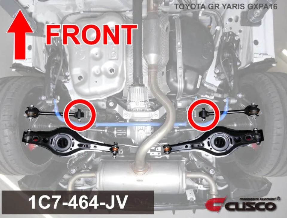 Cusco 2023+ Toyota GR Corolla Rear Lower Control Arm (Front Side) Pillowball Bushing Set (1C7 464 JV)