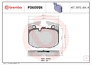 Brembo 2020 BMW 330e Premium NAO Ceramic OE Equivalent Pad - Front (P06099N)