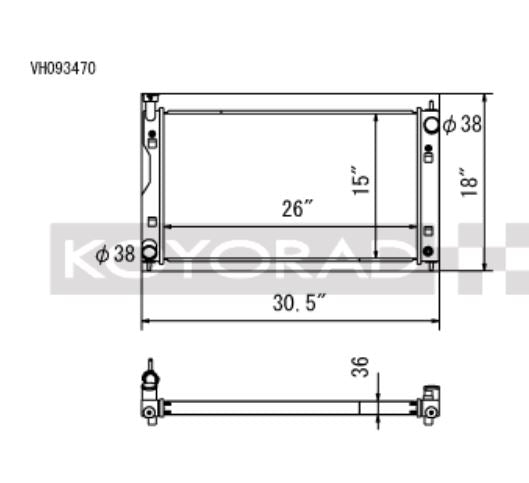 Koyo 17-22 Subaru Impreza 2.0L Non-Turbo / 18-22 Crosstrek 2.0/2.5L Non-Turbo Aluminum Radiator (VH093470)