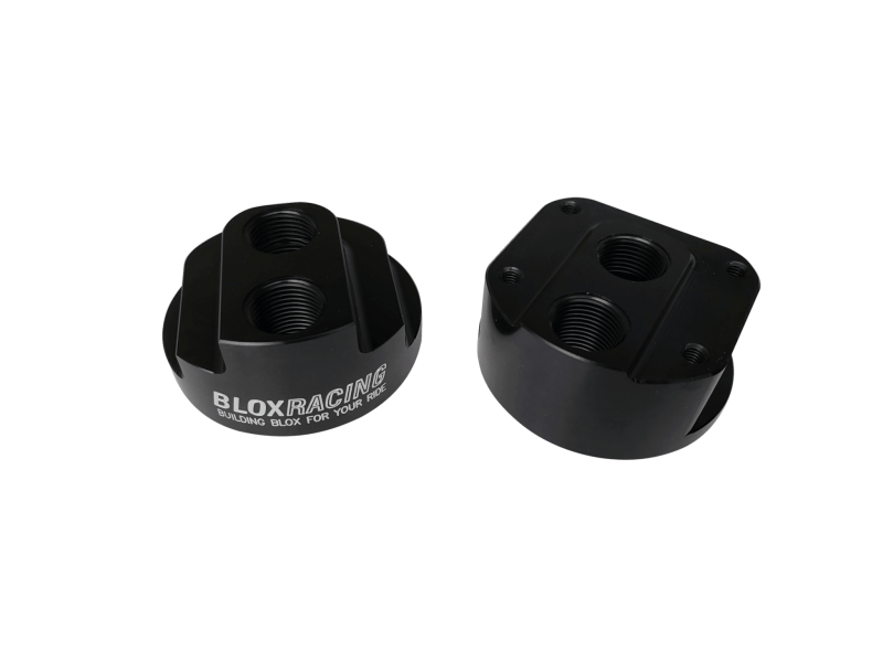 BLOX Racing Remote Oil Filter Relocation Kit - Black for Enhanced Engine Access
