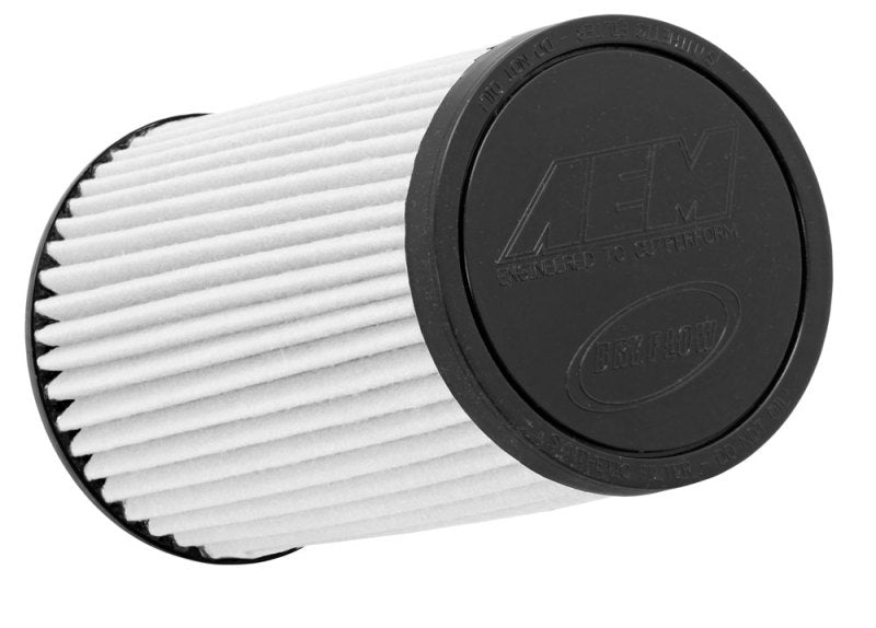 AEM Induction 3.5-Inch x 9-Inch Dryflow Conical Universal Air Filter - Reusable Synthetic Filter with Clamp-On Design