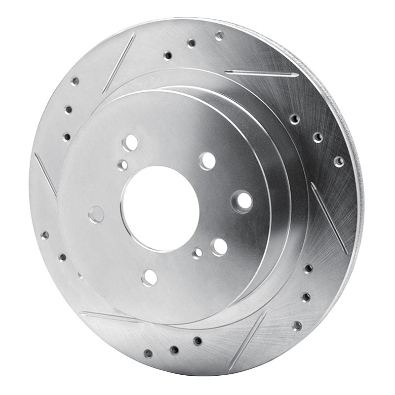R1 1989-1996 Nissan 300ZX Turbo Rear Left Drilled & Slotted Silver