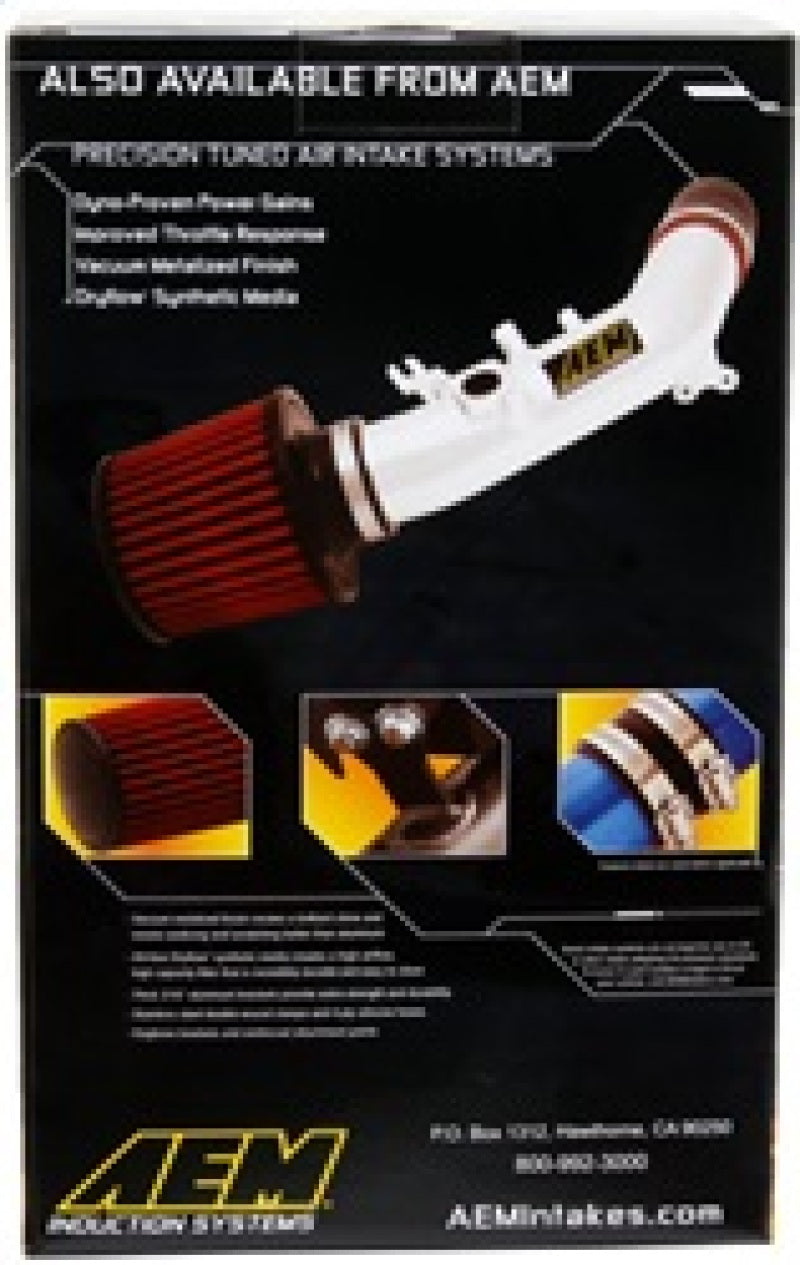 AEM DryFlow Air Filter for 2007-2014 Ford and Volvo Models - Round 2.75 inch ID x 6.25 inch OD x 8.25 inch H