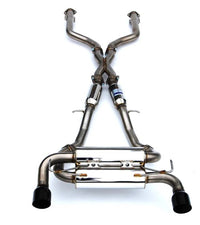 Invidia 2022+ Nissan Z 70mm Gemini Cat Back Exhaust - Single Layer Black Tip (HS22N4Z7GM1SBL)